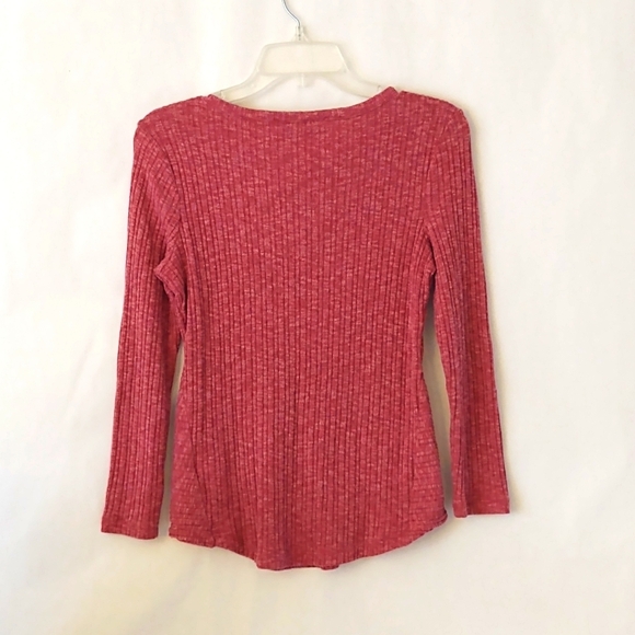 Lucky Brand pink ribbed long sleeve sweater size s - Picture 2 of 7
